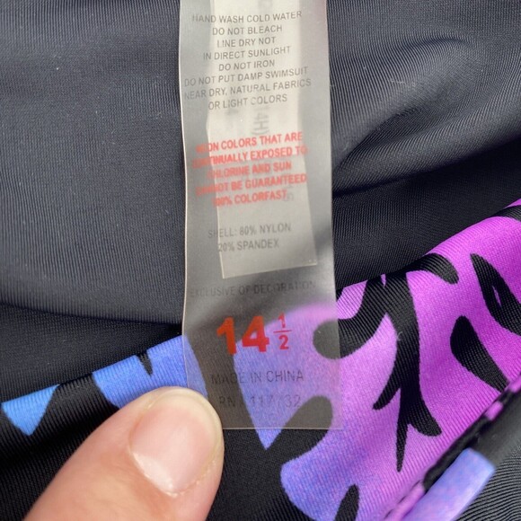 R way Swimwear Girl's Stretch Printed Waistband Pull-On  Skirt Black Size 14.5 - Picture 6 of 8